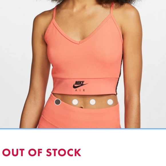 nike air ribbed strappy crop top